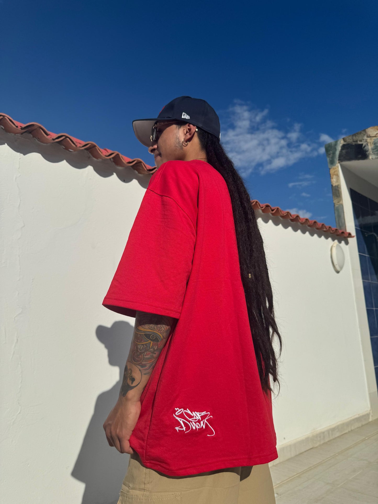Camiseta Oversize Basica color Roja