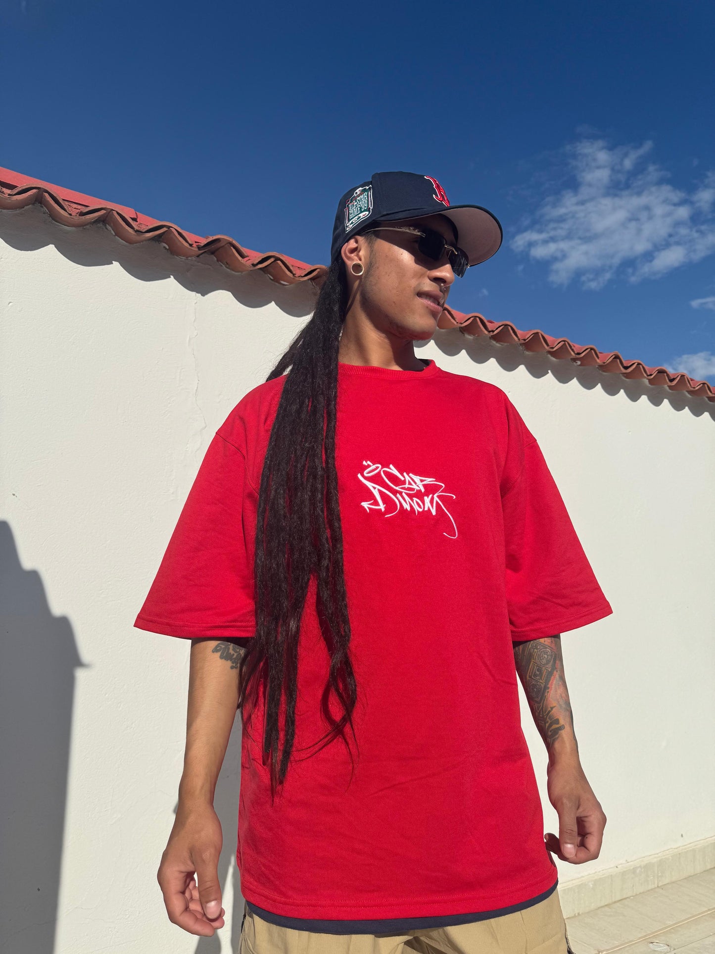 Camiseta Oversize Basica roja