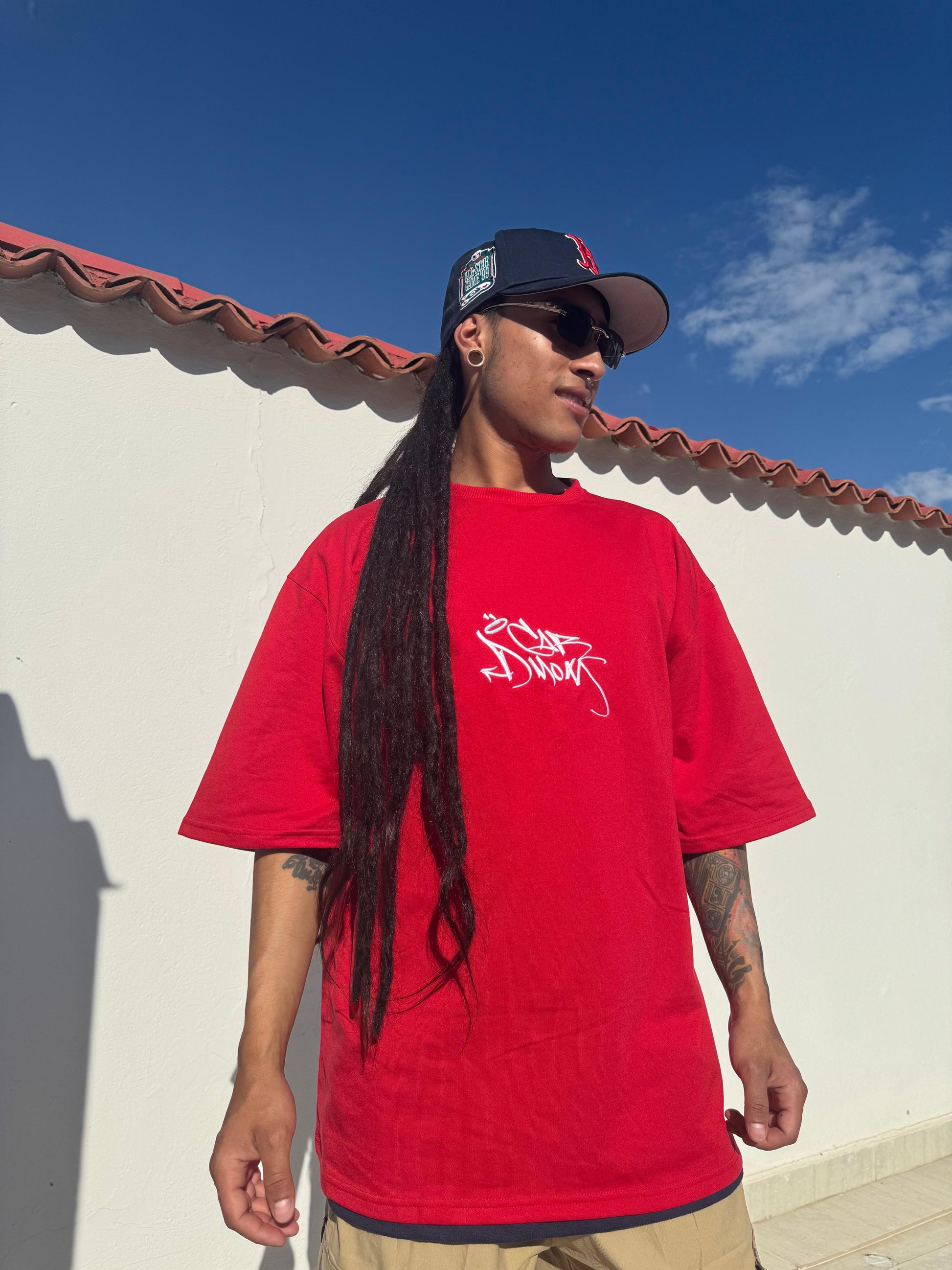 Camiseta Oversize Basica roja