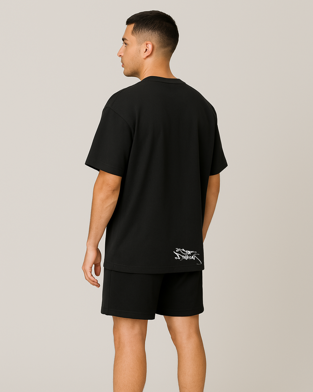 Conjunto Oversize Negro  espalda